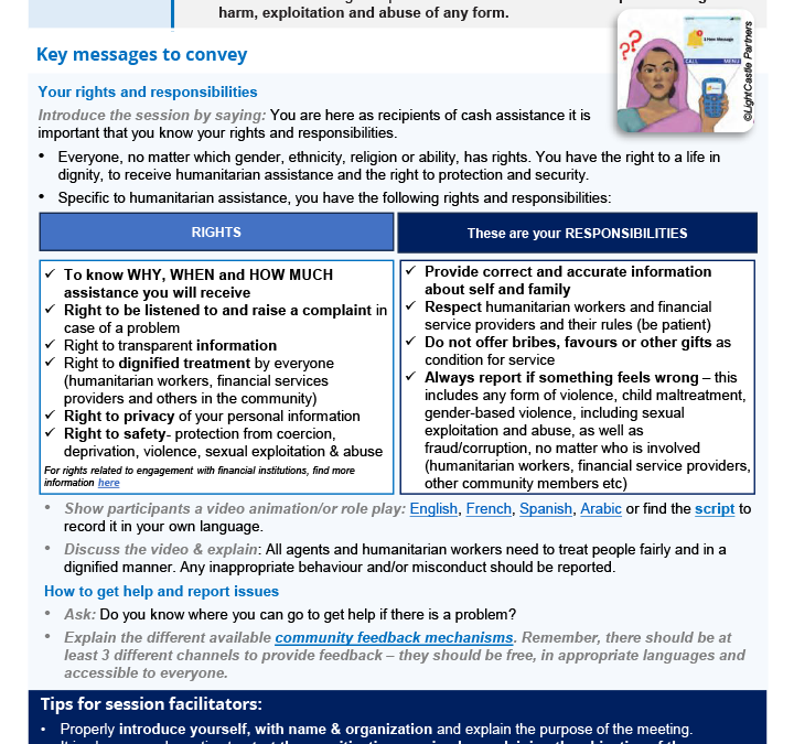 Informing communities about their rights