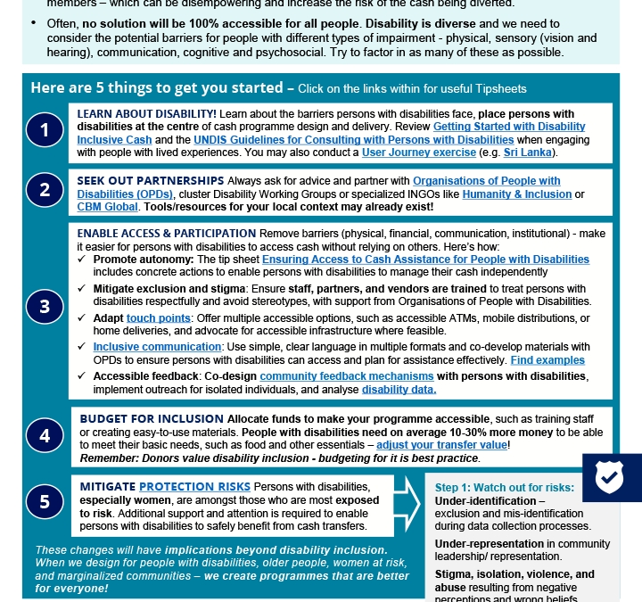 Disability Inclusive Cash