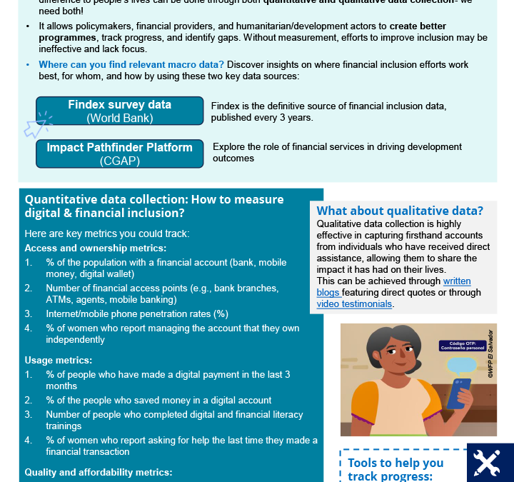 Measuring progress for digital and financial inclusion