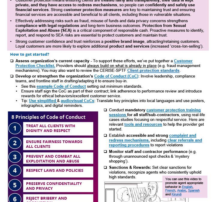 Key messages: Why should financial service providers invest in Customer Protection?