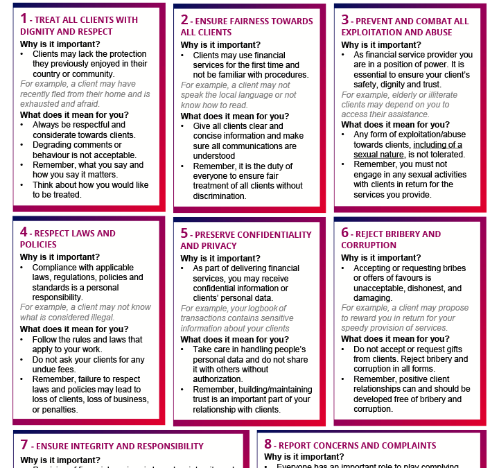 Code of Conduct for private sector partners