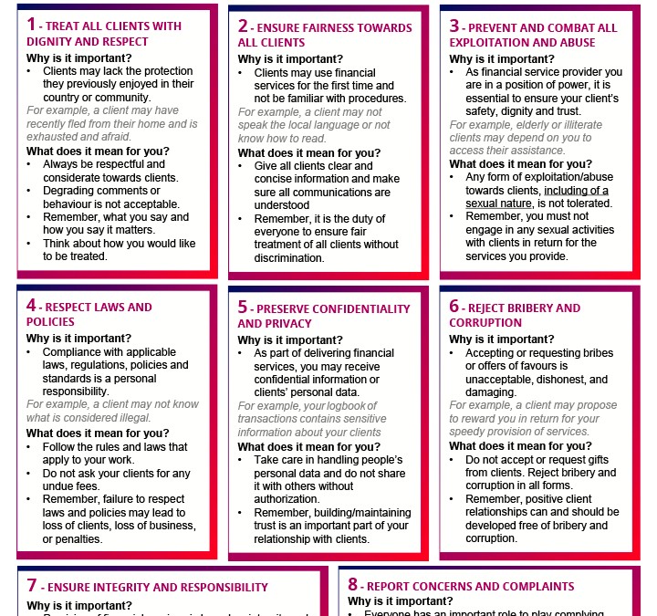 Code of Conduct for private sector partners