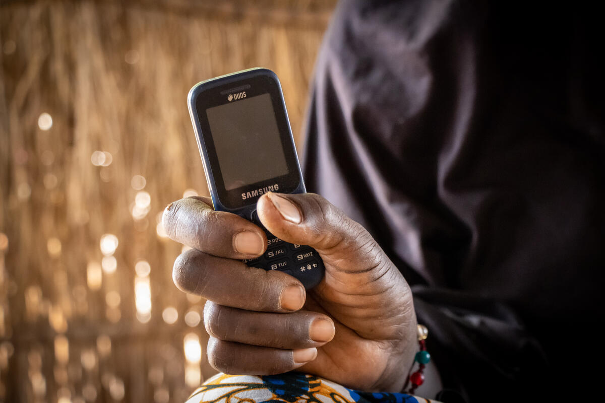 Person holding phone